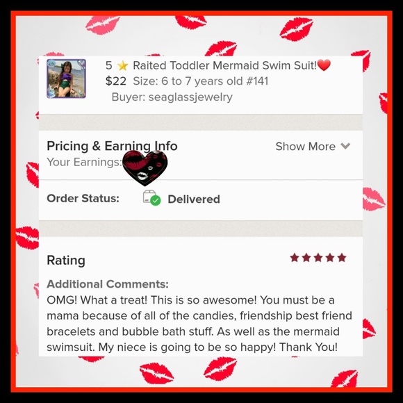 5⭐ Favorite! Toddler two-piece Mermaid Swimsuit! - Picture 5 of 7